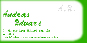 andras udvari business card