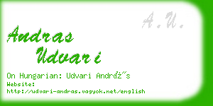 andras udvari business card